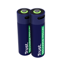 Trust pilas AA recargables en USB-C azul - 25584