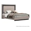 Cama Queen Barcelona Design Sabadell con Luz LED Beige/Grafito/Negro RB857BQ-BG