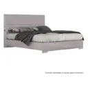 Cama King Barcelona Design Cataluña con Luz LED/Conector USB Gris SB325BK-GREY