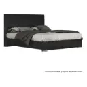 Cama Queen Barcelona Design Maresme con Luz LED/Conector USB Gris Angley TB325BQ-GREY