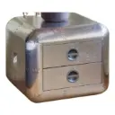 Mesa de Noche Barcelona Design Aluminio/Madera Plata PX-005-SIL