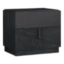 Mesa de Noche Barcelona Design Badalona Gris/Grafito RB139NE-GREY