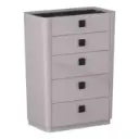 Cómoda Barcelona Design Vallés 5 Cajones Gris/Negro RB860CA-GREY