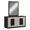 Cómoda con Espejo Barcelona Design Sabadell 8 Cajones Roble/Gris RB/TB857-BK