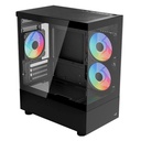 CASE RGB AEROCOOL VIEWPORT MINI-G-BK-V2 TORRE PEQUEÑA VIDRIO FRONTAL Y LATERAL 2 ABANICOS LATERALES Y 1 ABANICO TRASERO ACCM-ES09133.11