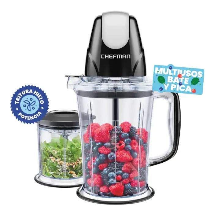 Licuadora y Procesador Chefman 1.5L RJ13-V2