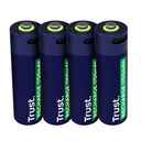 Trust pilas AA recargables en USB-C 4 pack - 25631