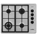 Plantilla a Gas LP Empotrable Mabe 24″ 4 Quemadores Plateada/Negro PMI6055PF0