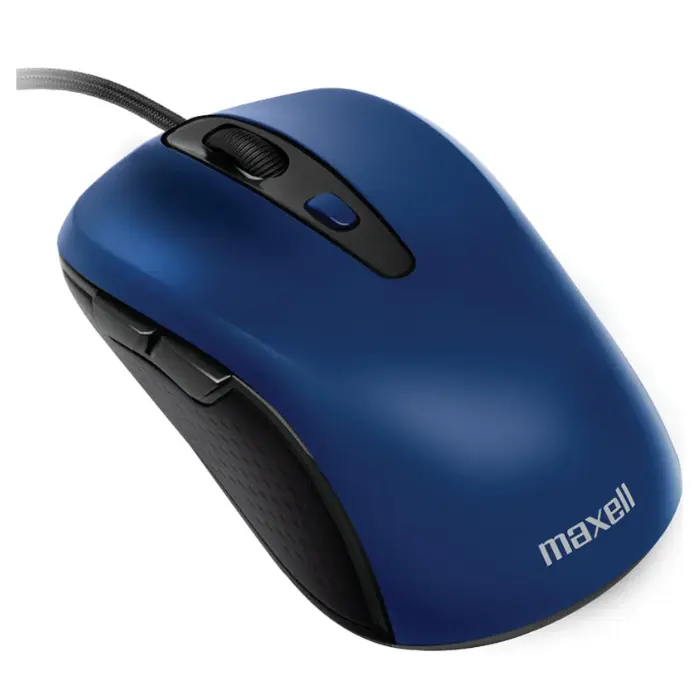 Mouse Maxell Óptico MOWR-105 Alámbrico Azul 348626
