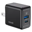 Cargador Maxell Ultra Wall Charger 65W USB-C+USB-A Negro 348637