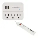 Combo Regleta Argom 3 Outlet & 2 USB 110V ARG-AC-0266WT + Regleta Argom 6 Tomas Blanca ARG-AC-0252WT