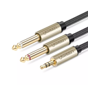 CABLE UGREEN AV126 3.5MM TRS A DUAL 6.35MM TS AUDIO 2M 10615