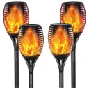 Lampara Solar Para Jardin American Electric C/Soporte Tipo Antorcha Luz Cálida Set 4PCS FM-HBD-12D