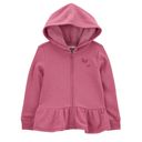 Abrigo con zipper detalle cintura con mariposas