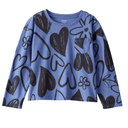 Blusa manga larga con detalle de corazones