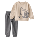 Conjunto de 2 piezas: pantalón y camiseta detalle construcción