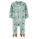 Pijama Sleep & Play de algodón para bebé niño con estampado de perrito y zipper doble vía