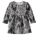 Vestido de franela por dentro con diseño de corazones