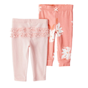 Set de dos pantalones liso y estampado