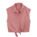 Blusa sin mangas con nudo al frente