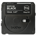 CINTA DE ETIQUETADO BROTHER BTAG335 12MM X 4M COMPATIBLE CON P-TOUCH BLANCO SOBRE FONDO NEGRO