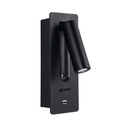 Luz de Lectura LED 3.5 W, Luz Cálida Brillante, Puerto USB para dispositivos, Sobreponer en pared