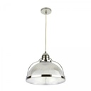 LUMINARIO COLGANTE PANTALLA PC RAYADA 60W E27