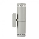 ARBOTANTE DOBLE LUZ GRANDE ALUMINIO, SATIN E26