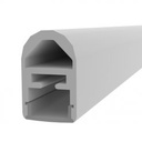 Perfil lineal de aluminio para closet en color gris