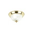 LUM. TECHO MEDIA ESFERA RAYADA, LATONADO.. E26