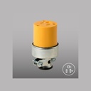 CONECTOR BLINDADO C/TIERRA 2 POLOS, NEMA 5-15R.