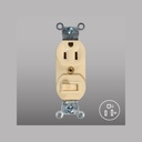 APAGADOR Y RECEPTACULO OCULTO 2 POLOS C/TIERRA 1