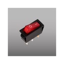 INTERRUPTOR DE BALANCIN C/PILOTO 4A 220V. NEGRO