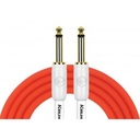 KIRLIN IP-221GMG 6MRDE CABLE PREMIUM INSTRUMENTO 1/4 A 1/4 6 MTS ROJO PVC IP-221GMG6MRDE