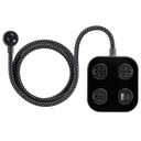 PROTECTOR DE PICOS 3 TOMAS 1 USB-C 1 USB-A 245 JOULES CABLE TEJIDO MARCA GE 82592 82592