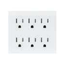 PROTECTOR DE PICOS 6 TOMAS PARED 440J BLANCO 37155 GE 37155