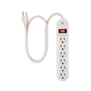 REGLETA ELECTRICA 6 TOMAS 0.9MTS CABLE BLANCA 57244 GE 57244