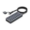 ARGOM HUB USB A+C A 7 PUERTOS USB ARG-UB-0191