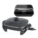 Combo Sarten Electrico Black & Decker Negro + Black+Decker sandwichera de facil limpieza color negro - SM602F-1BDLA