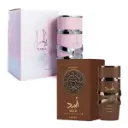 Combo Perfume Lattafa Yara EDP 100ml Mujer +Colonia Lattafa Asad Bourbon EDP 100ml Hombre 