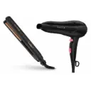 Combo Plancha Alisadora Remington Almond Radiance + Secadora de Cabello Remington Pro Cerámica D16A-110F 