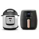Combo Olla Multiusos Black & Decker Digital 3 Tazas Crudas PR100SD + Freidora de Aire Digital Black & Decker 5.7 Litros-Negro