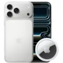 Combo Celular Apple iPhone 17 Pro Max 5G 256GB 12GB-RAM Plateado + Rastreador Apple AirTag Blanco MX532AM/A