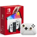 Combo Consola Nintendo Switch OLED 64GB Blanco - Super Mario Bros. Wonder Bundle + Control 8BitDo Ultimate 2 Bluetooth Nintendo Switch / PC Blanco 80ND02