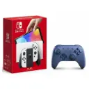 Combo Consola Nintendo Switch OLED 64GB Blanco - Super Mario Bros. Wonder Bundle + Control 8BitDo Ultimate 2C Bluetooth Nintendo Switch Azul Oscuro 80NC03
