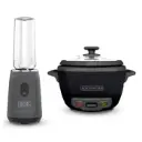 Combo licuadora Black & Decker  personal 300W - PB2209BD-LA + Olla Arrocera Black & Decker 14 Tazas-Negro