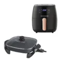 Combo Sarten Electrico Black & Decker Negro SK1212B + Freidora de Aire Digital Black & Decker 5.7 Litros Negro HFD5055B