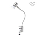 Lámpara de Escritorio con Abrazadera, Foco GU10 incluido 3 W, Luz Cálida Brillante, Flexible