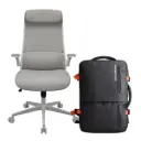 Combo Mochila Cougar Vanguard 40L Negro/Naranja 3MVANNXB.0001 + Silla Gamer Cougar Stryder Ergonómica Blanca 3MSTDASW.0001