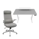 Combo Escritorio Cougar E-Star 120 Eléctrico Blanco 3MSTA1WW.0002 + Silla Gamer Cougar Stryder Ergonómica Blanca 3MSTDASW.0001